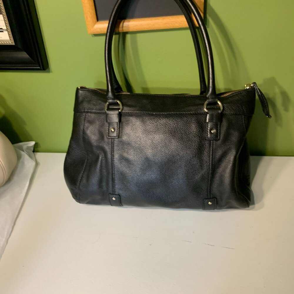 Kate Spade Black leather satchel EUC - Picture 2 of 11